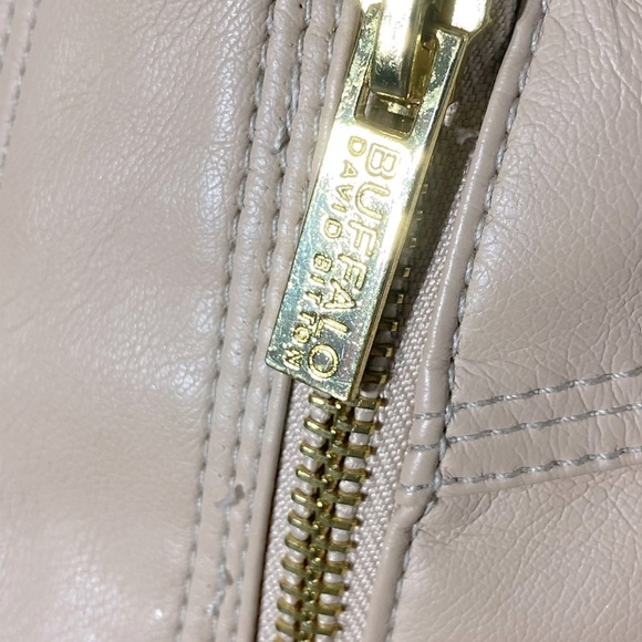 Buffalo Ivory Blush Beige Faux Leather Moto Style Jacket M - Picture 10 of 14